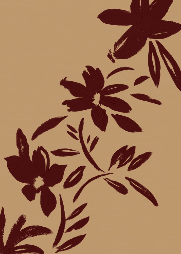 Earthy Abstract Flowers by DePaulo — canvas wall art