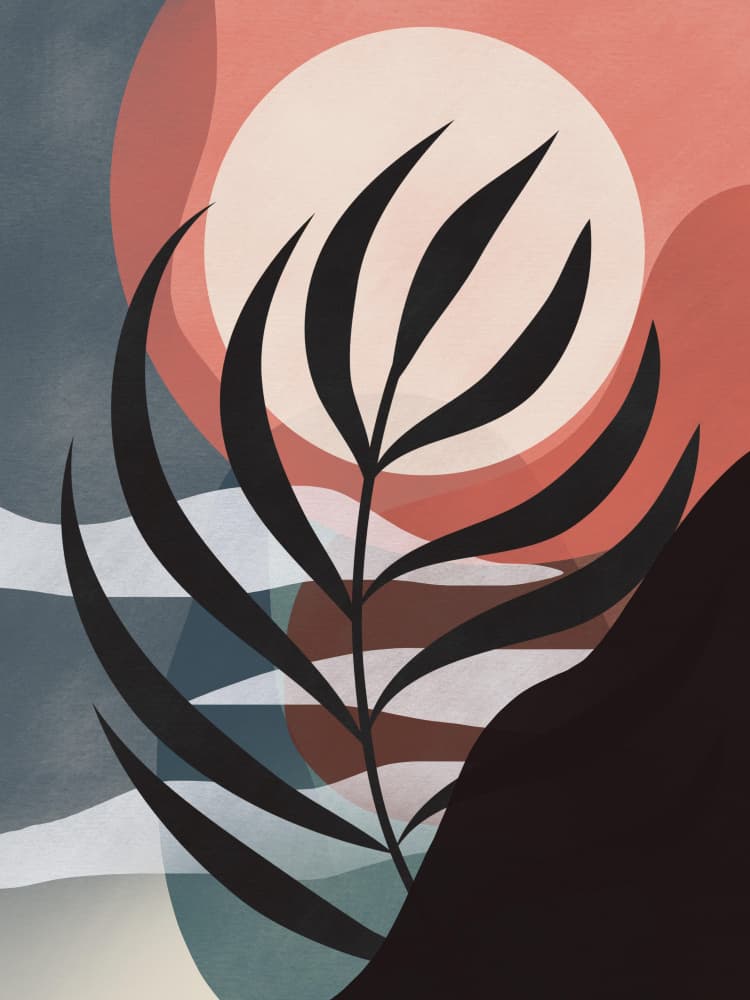 Desert Sun Silhouette by Little Dean — canvas wall art