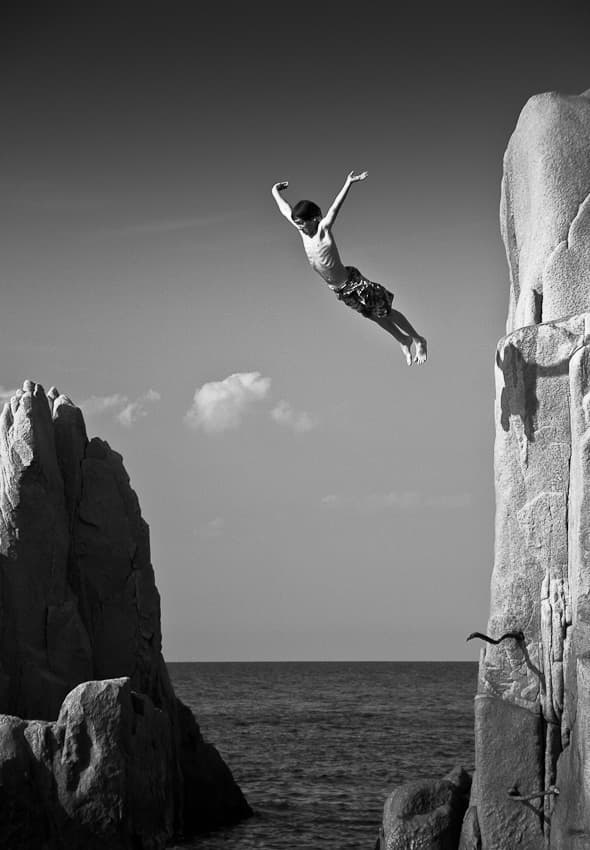 Summer Cliff Dive by Sandi Bertoncelj — canvas wall art
