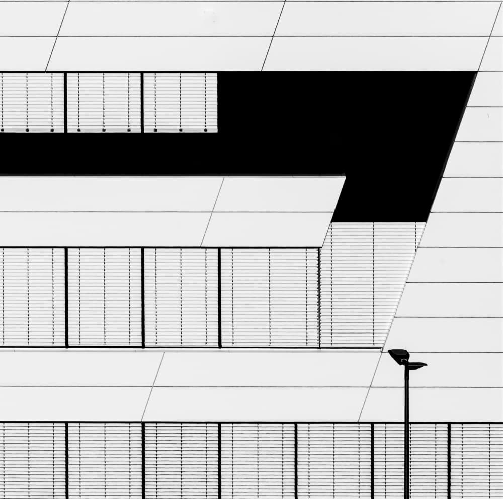Striking Geometric Facade by Stephan Rückert — canvas wall art