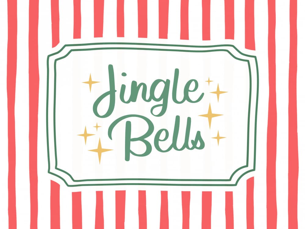 Festive Jingle Bells by Jolly and Dash — canvas wall art