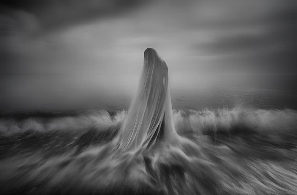 Mystic Sea Figure by Maria Kaimaki — canvas wall art