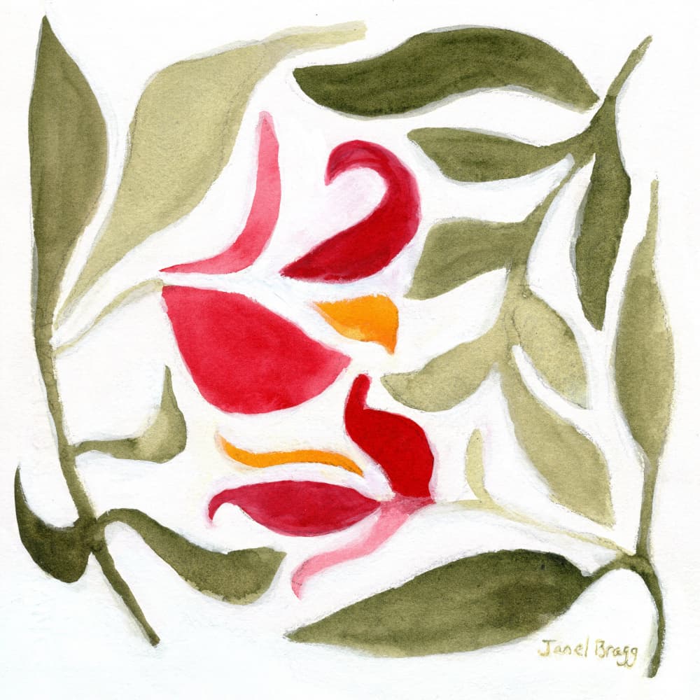 Abstract Watercolor Florals by Janel Bragg — canvas wall art