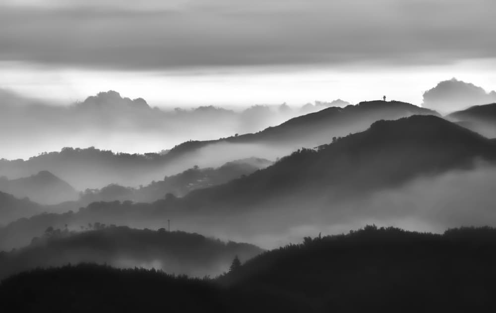 Misty Mountain Layers by MingLun Tsai (蔡明倫) — canvas wall art