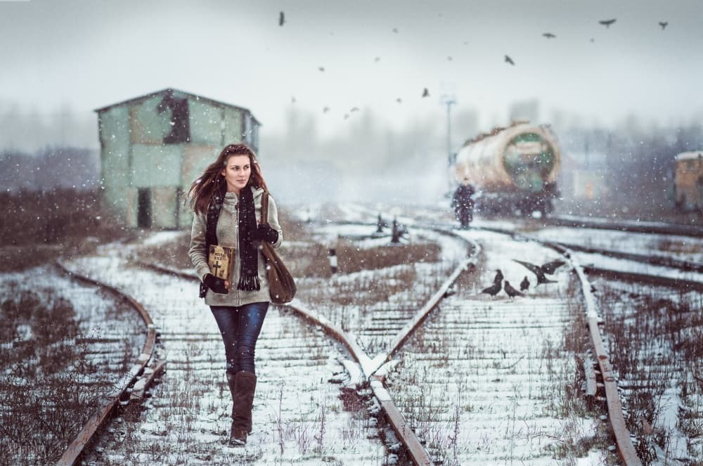 Winter Journey Choice by Sergey Parishkov — canvas wall art