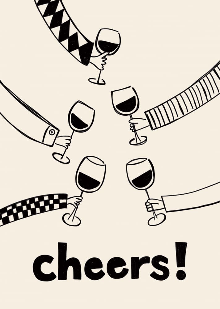 Group Wine Toast by Rio Soléy — canvas wall art