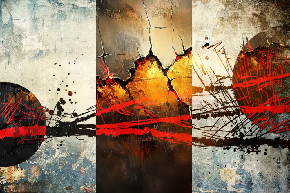 Cracked Earth Red Energy by Rafal Kulik — canvas wall art