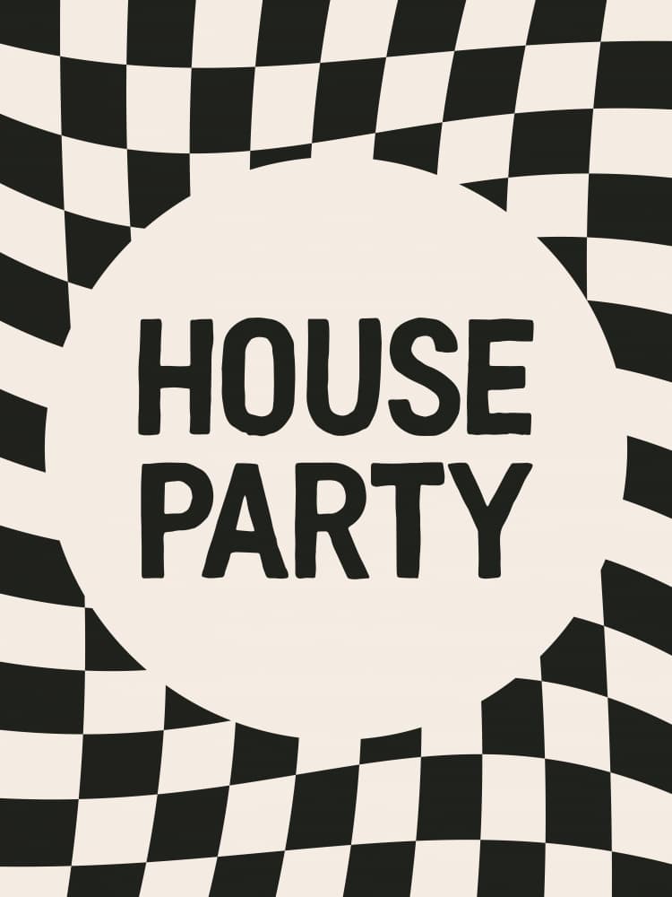 Groovy House Party by Frankie Kerr-Dineen — canvas wall art