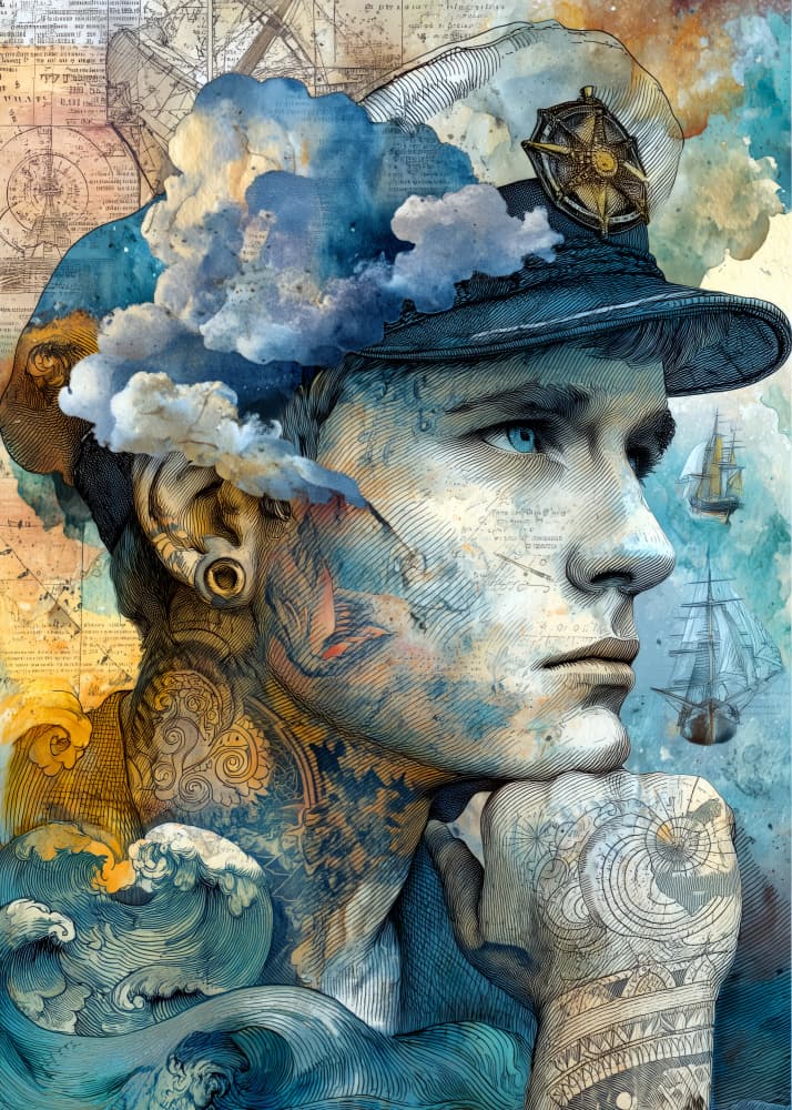 Nautical Dreamer by Justyna Jaszke — canvas wall art
