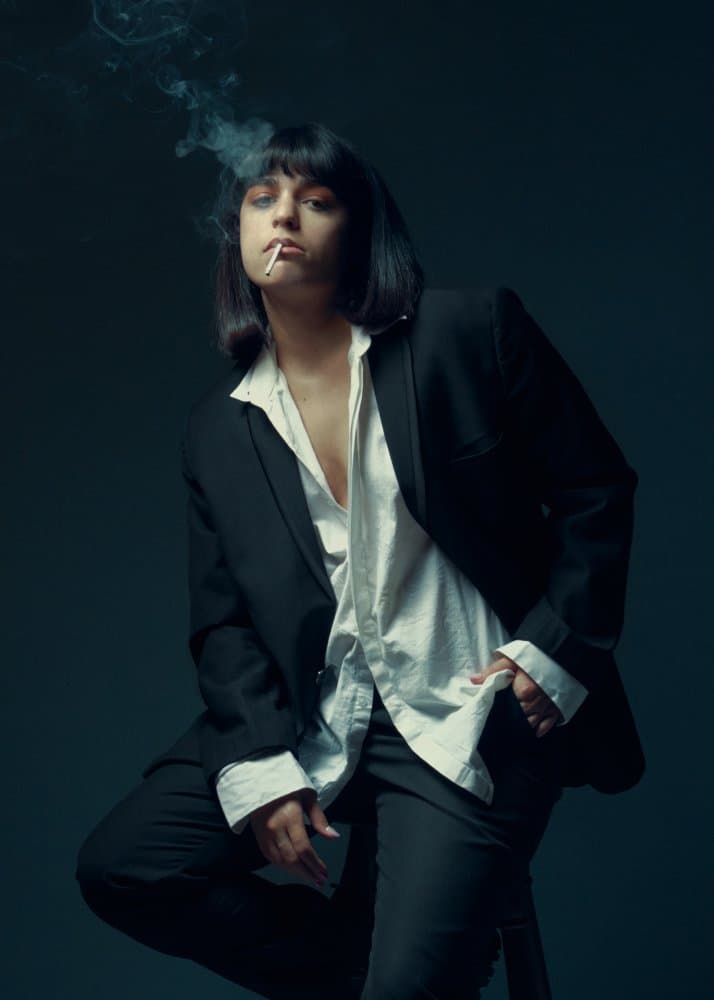 Stylish Smoker Portrait by Shizuo Shiki — canvas wall art