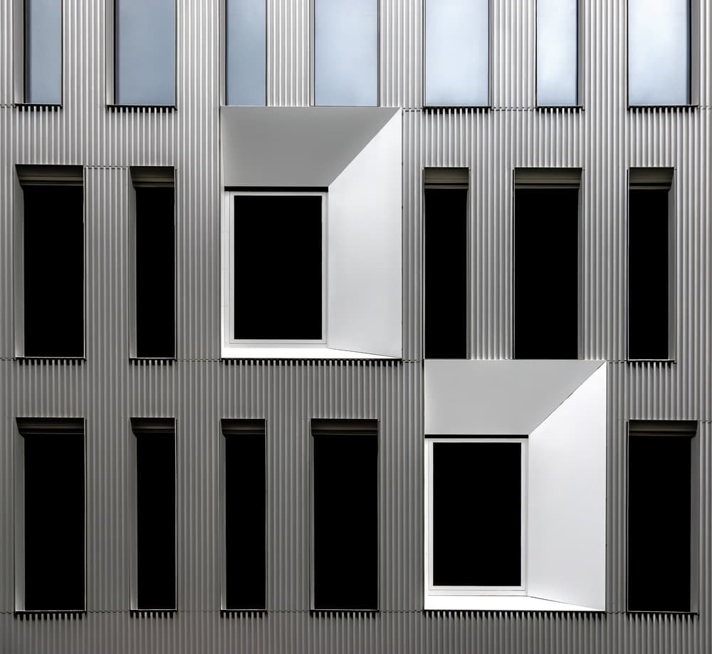 Geometric Building Pattern by Marc Huybrighs — canvas wall art