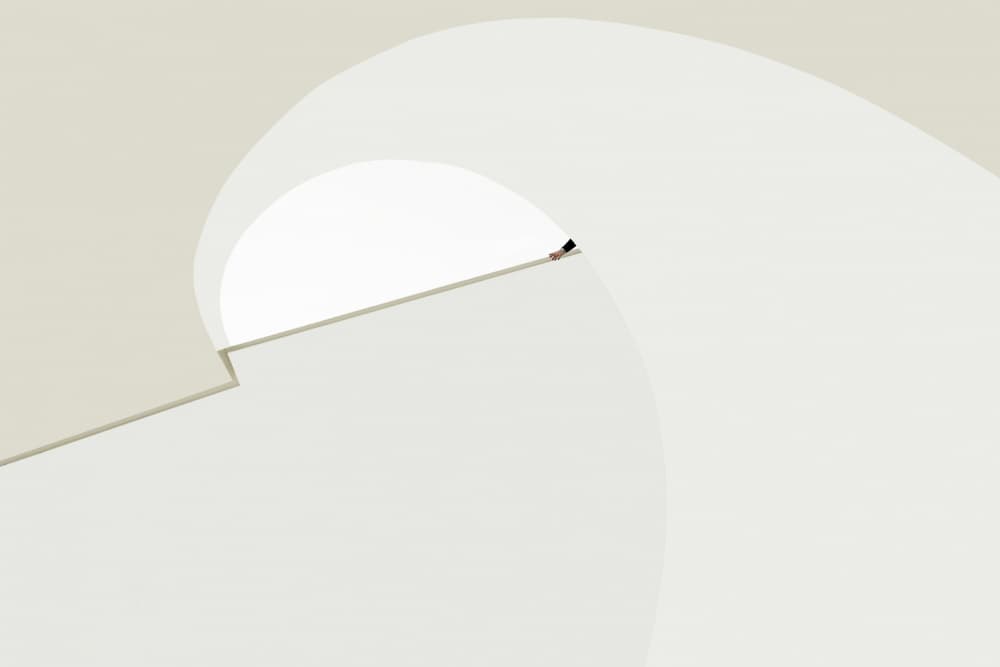 Graceful Curves and Person by Jorge Pimenta — canvas wall art