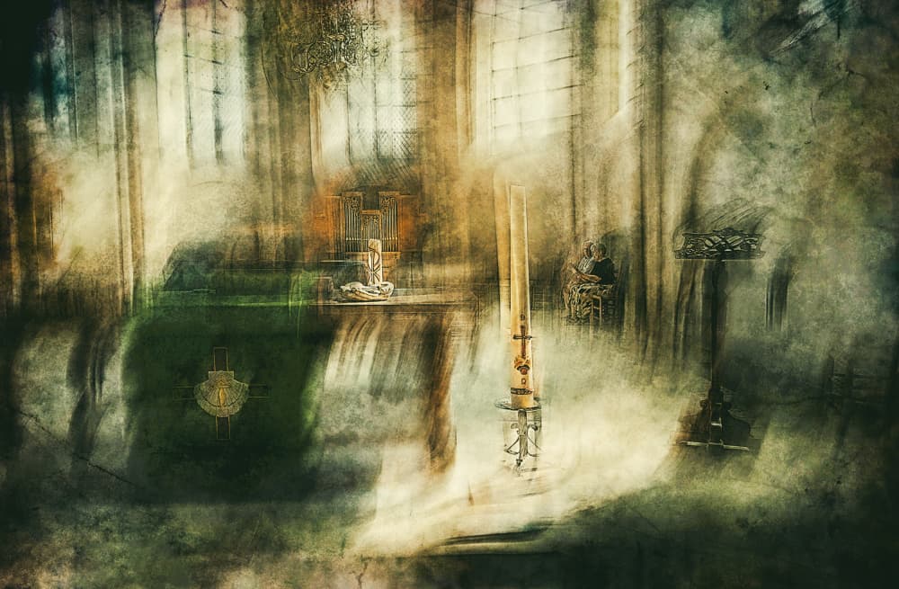 Ethereal Church Sanctuary by Jan van der Linden — canvas wall art