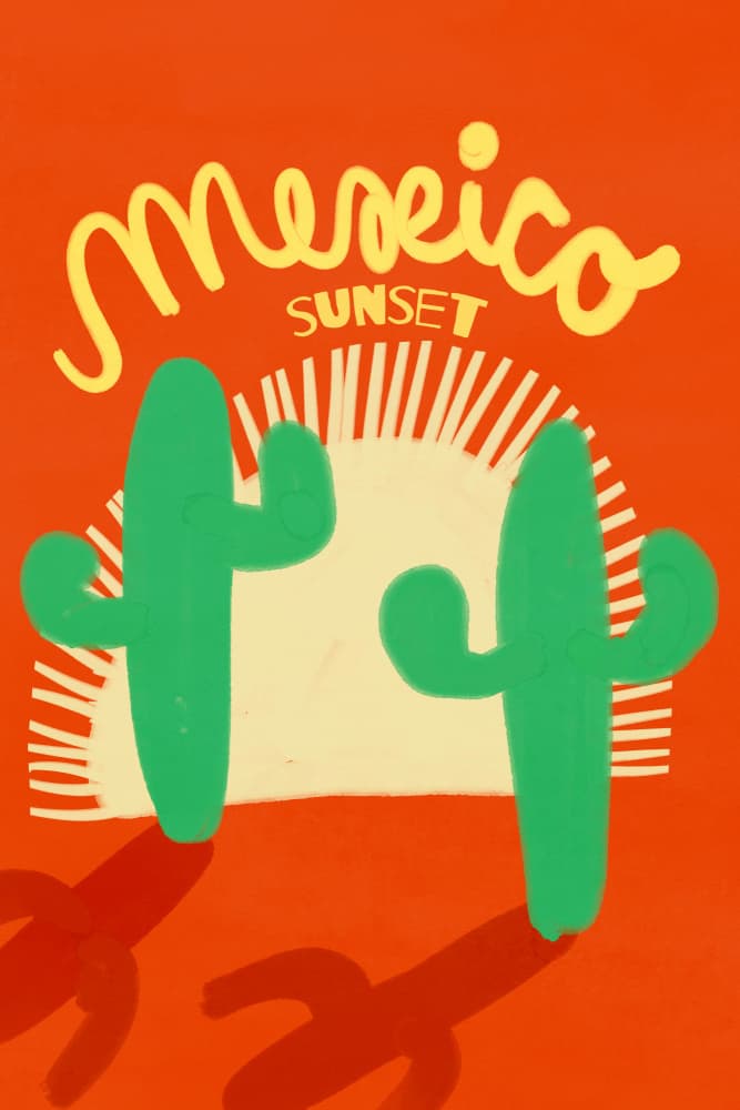 Mexicosunset by Treechild — canvas wall art