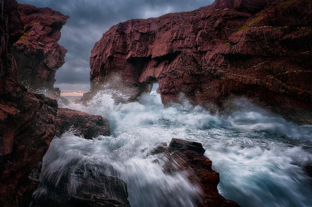 Wild Ocean Archway by Ben.C.L — canvas wall art