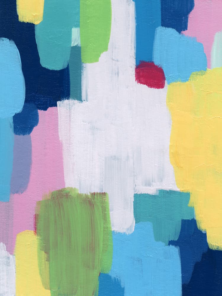 Colorful Abstract Strokes by Ejaaz Haniff — canvas wall art