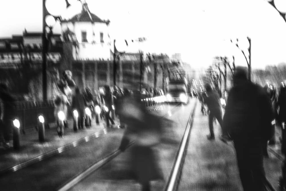 Blurred City Life by Paulo Abrantes — canvas wall art