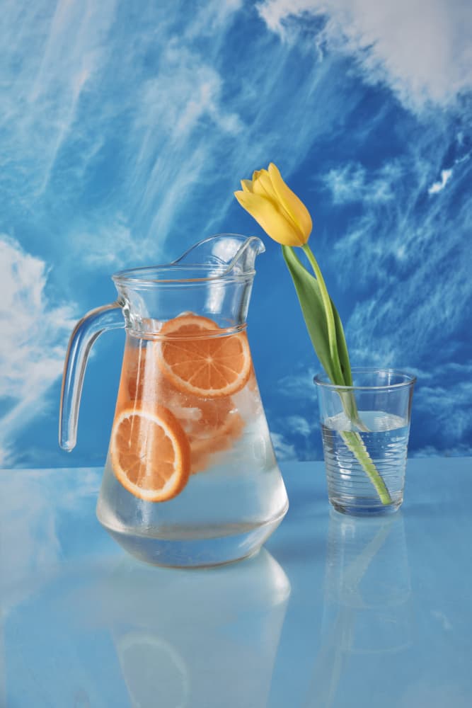 Fresh Orange Tulip Sky by Julia Ramiro — canvas wall art