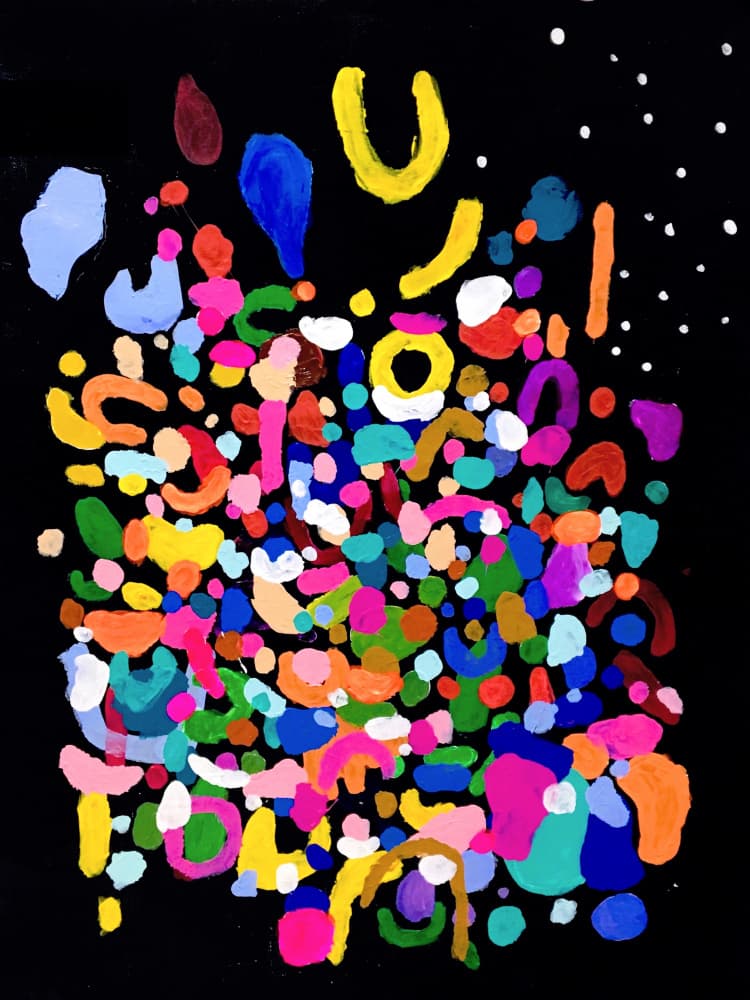 Vibrant Playful Forms by Ejaaz Haniff — canvas wall art
