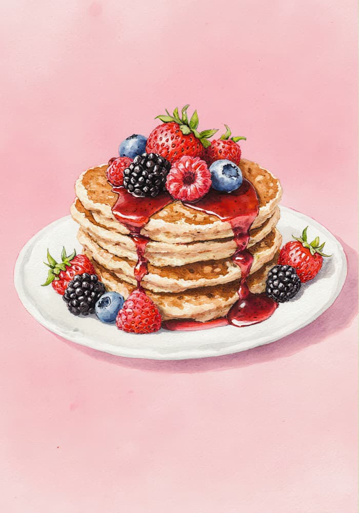 Sweet Berry Pancakes by Neetesh Kumar — canvas wall art