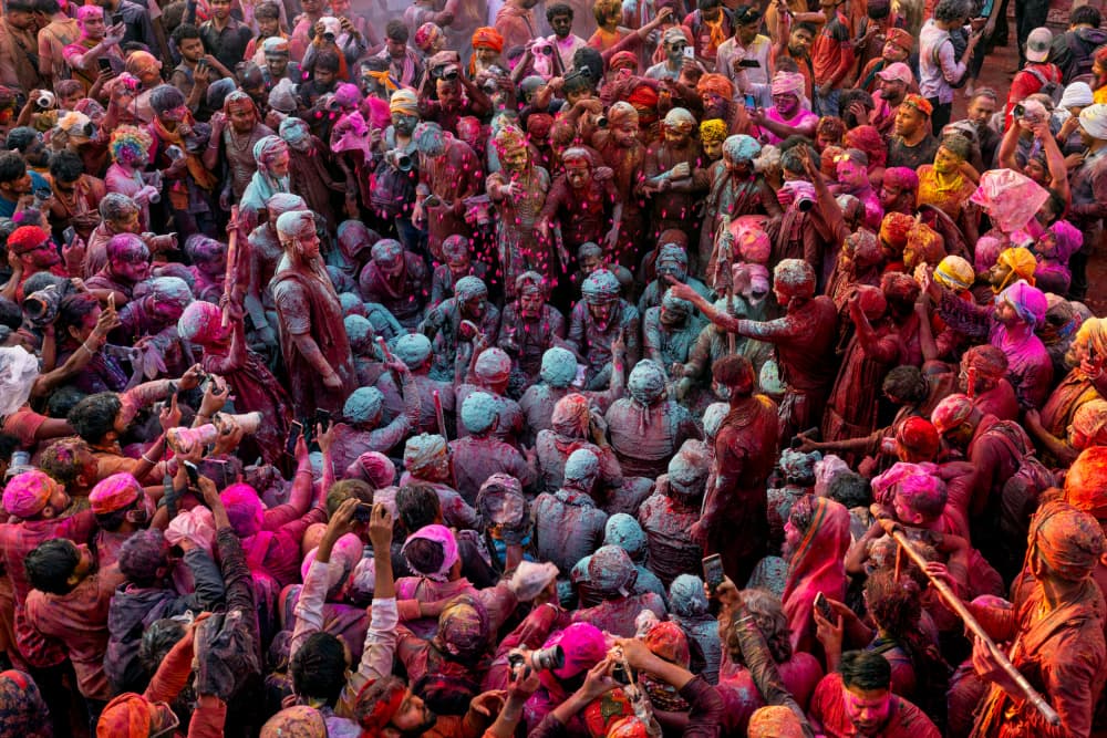 Vibrant Holi Celebration by Azim Khan Ronnie — canvas wall art
