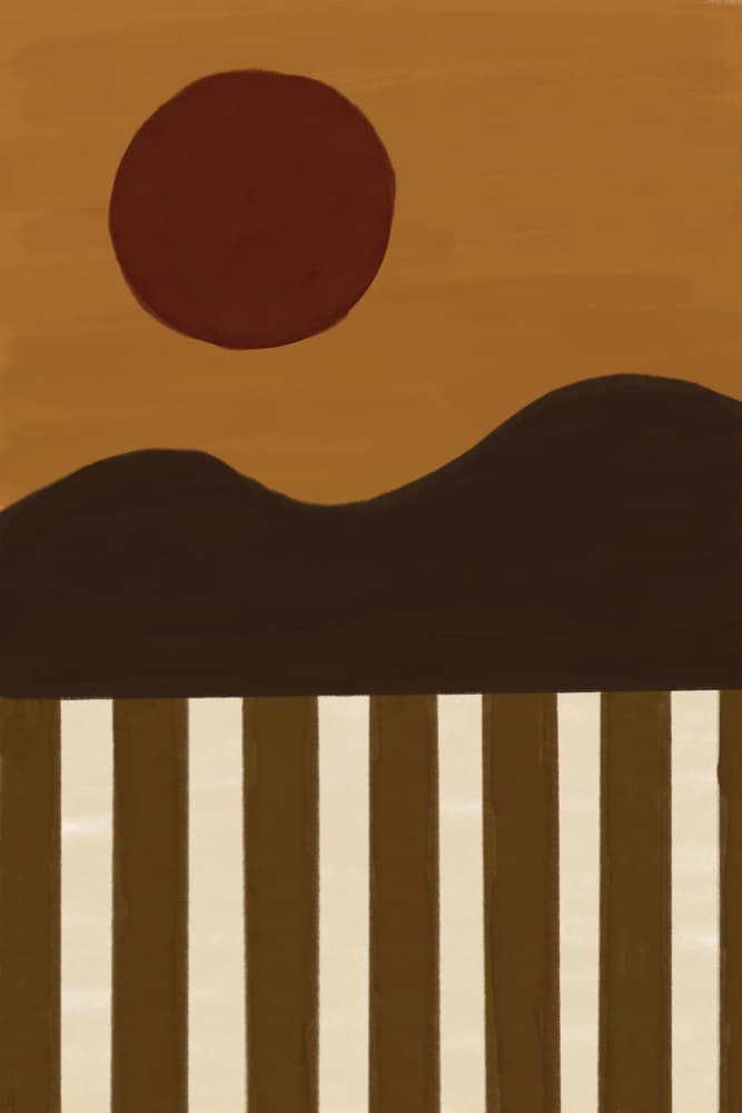 Minimalist Desert Sun by The Art Concept — canvas wall art
