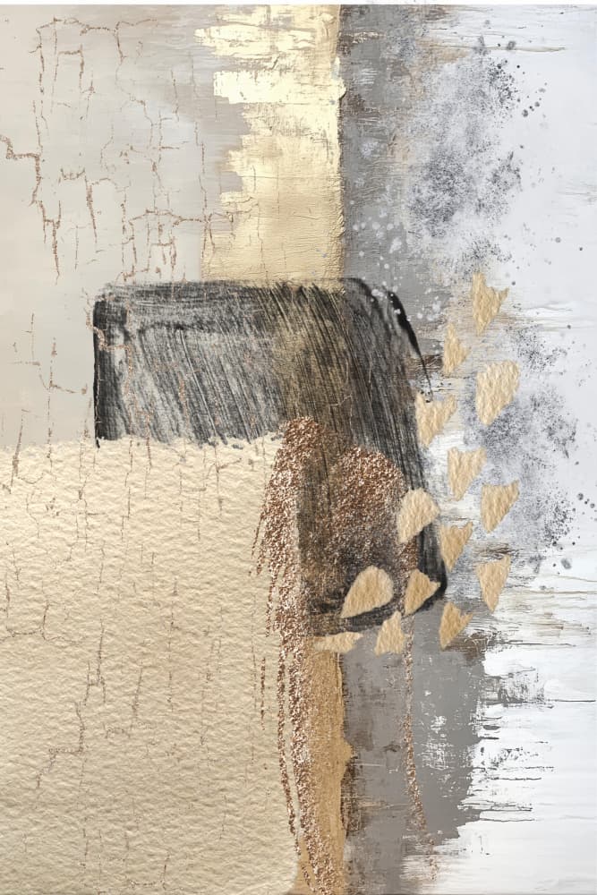 Gilded Urban Abstract by Sally Ann Moss — canvas wall art