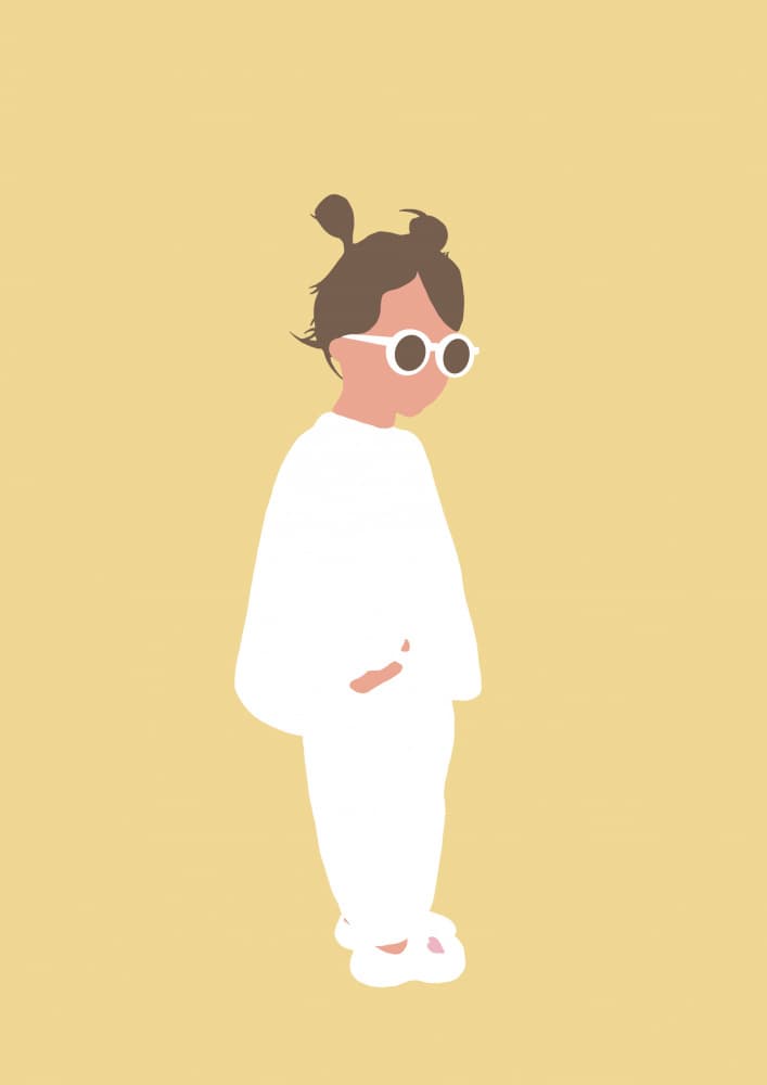 Cool Child Round Sunglasses by Tine Taler — canvas wall art