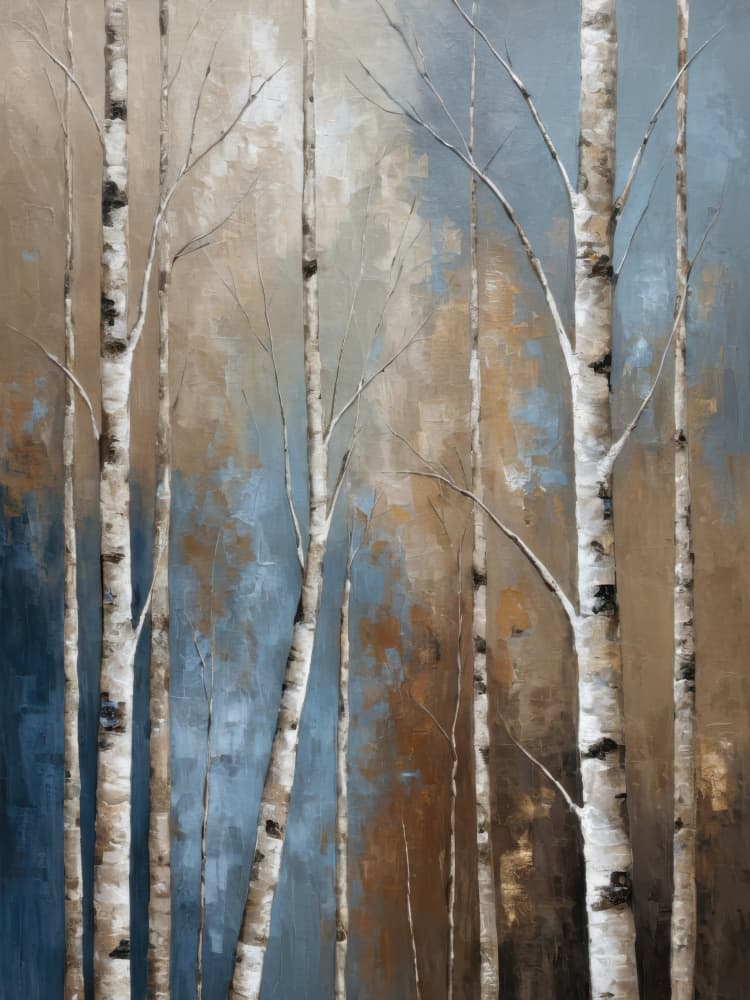 Abstract Birch Forest by Alpenglow Workshop — canvas wall art