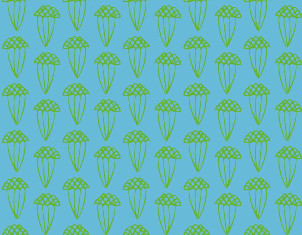 Playful Acorn Pattern by Yvonne Gustafsson — canvas wall art