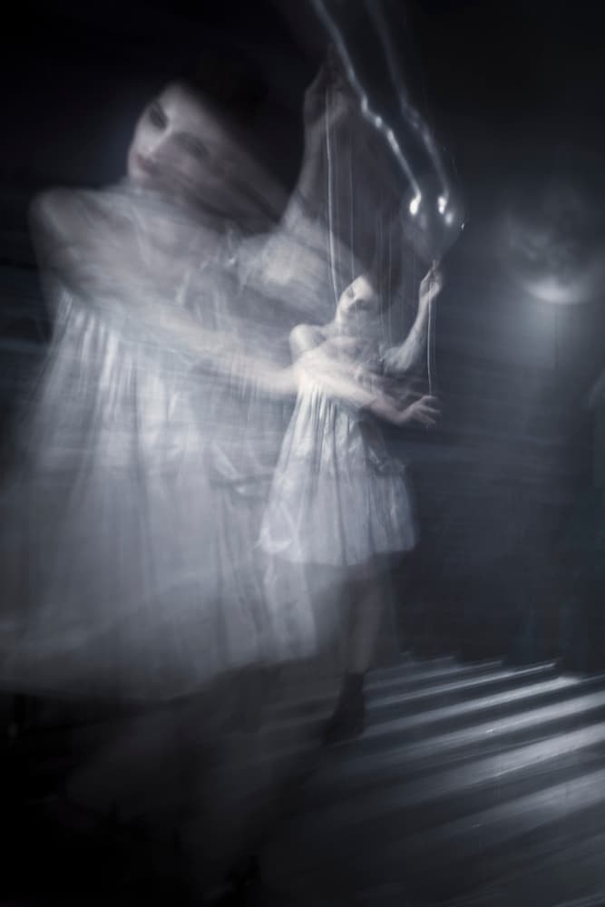 Ghostly Puppet Woman by Martine Benezech — canvas wall art