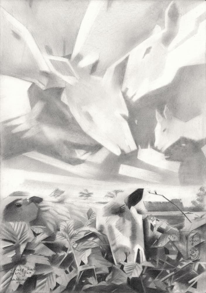 Ethereal Deer Forest by Corné Akkers — canvas wall art