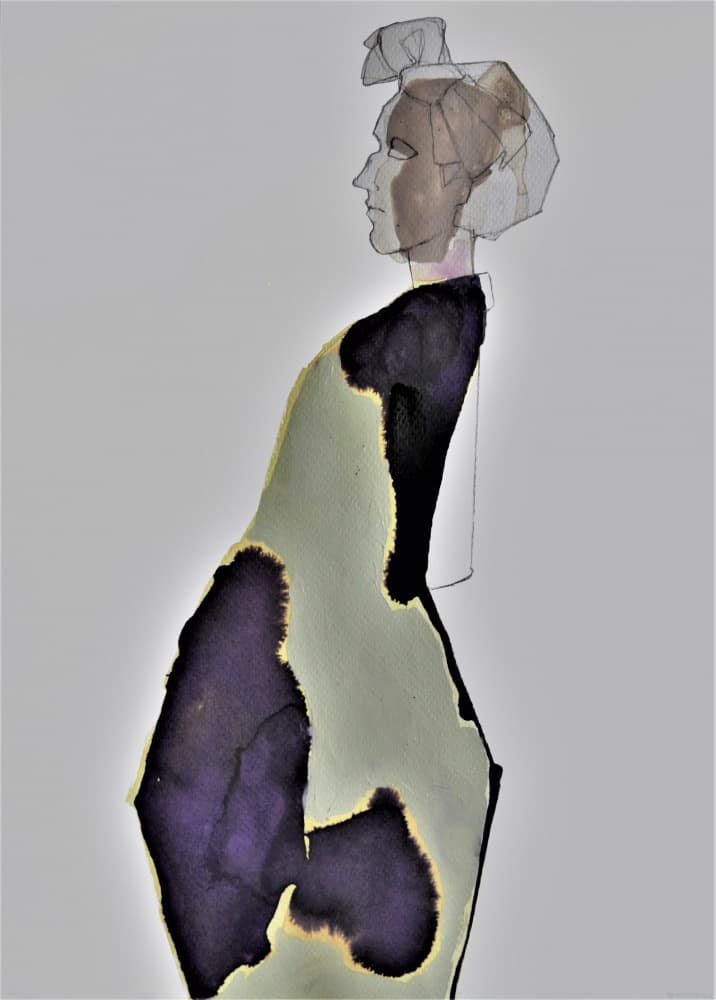 Abstract Fashion Profile by Doris Schmitz — canvas wall art