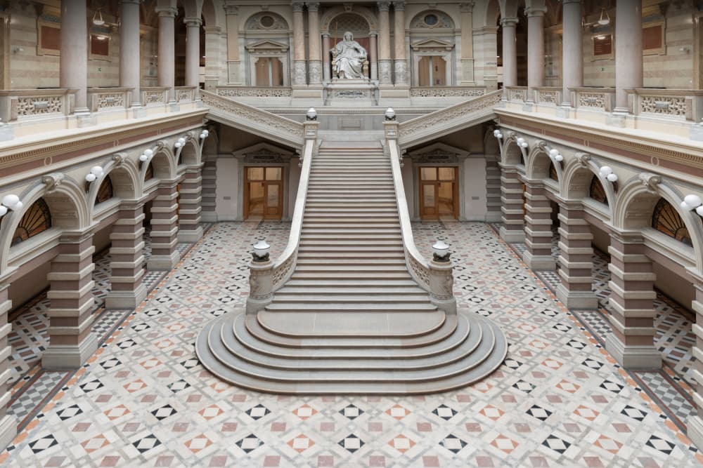 Grand Classical Staircase by Roswitha Schleicher-Schwarz — canvas wall art