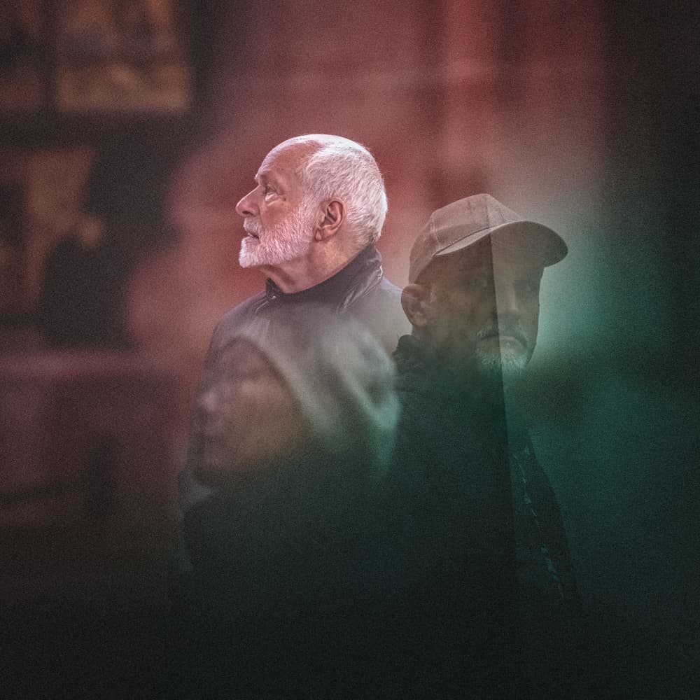 Senior Man Double Exposure by Larry Deng APA — canvas wall art
