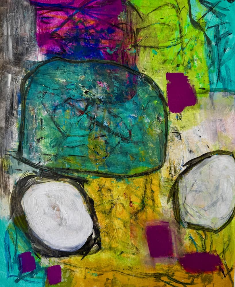 Vibrant Abstract Shapes by Preston Harmon — canvas wall art