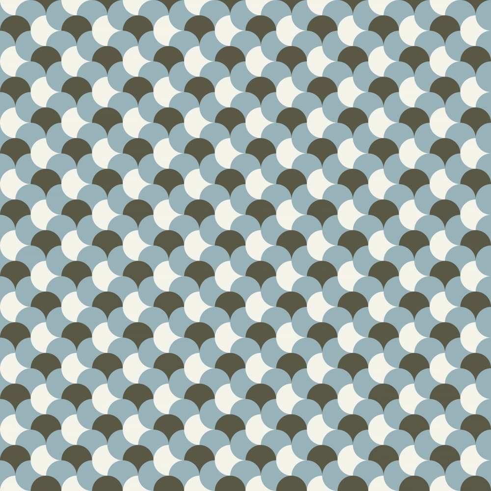 Muted Retro Scallop Pattern by Little Dean — canvas wall art