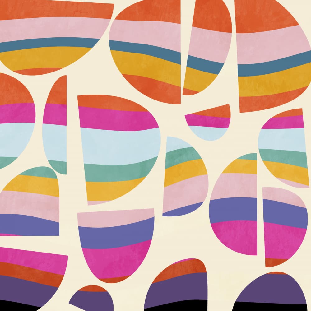 Pattern3 Mid Bunt 5 Kopie by Ana Rut Bre — canvas wall art
