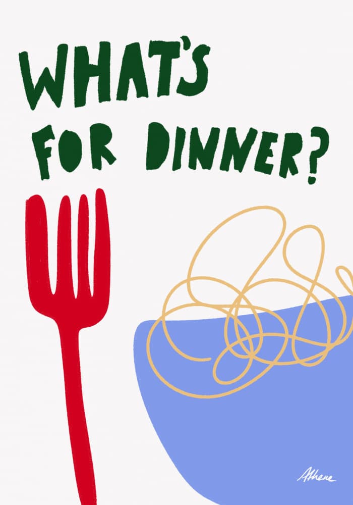What's For Dinner? by Athene Fritsch — canvas wall art
