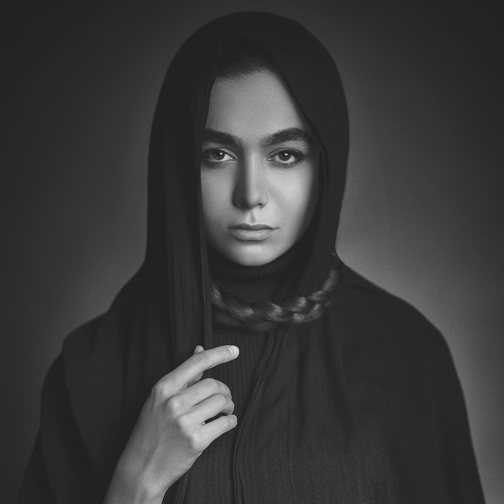 Mysterious Dark Gaze by Amin Hamidnezhad — canvas wall art