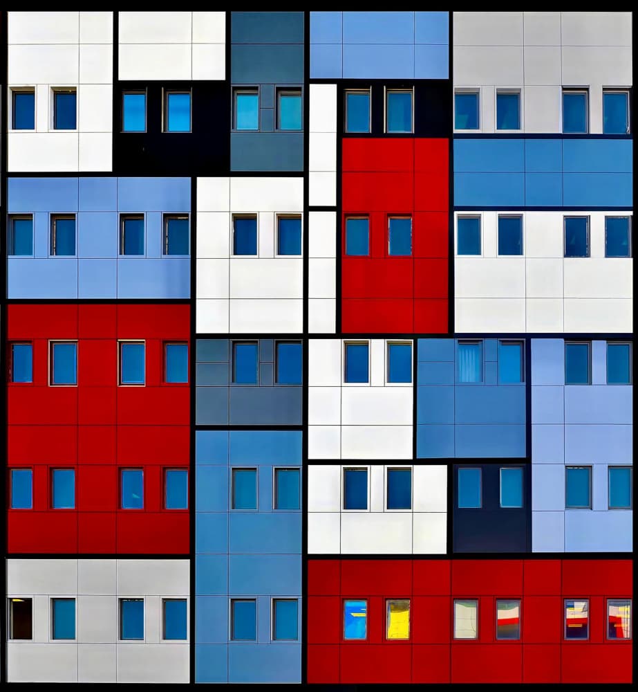 Vibrant Architectural Grid by Arnon Orbach — canvas wall art