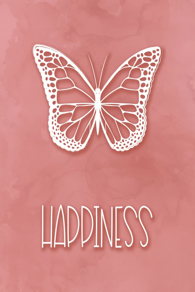 Delicate Butterfly Happiness by Martina — canvas wall art