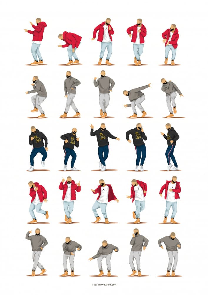 Dynamic Man Poses by Nour Tohme — canvas wall art