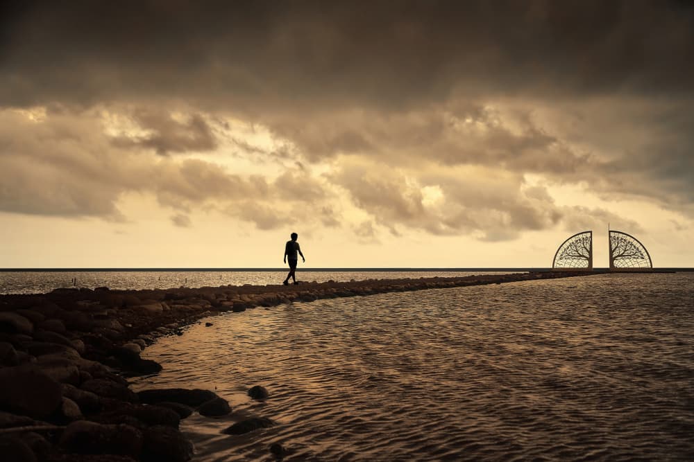 Solitary Path to Gateway by MingLun Tsai (蔡明倫) — canvas wall art
