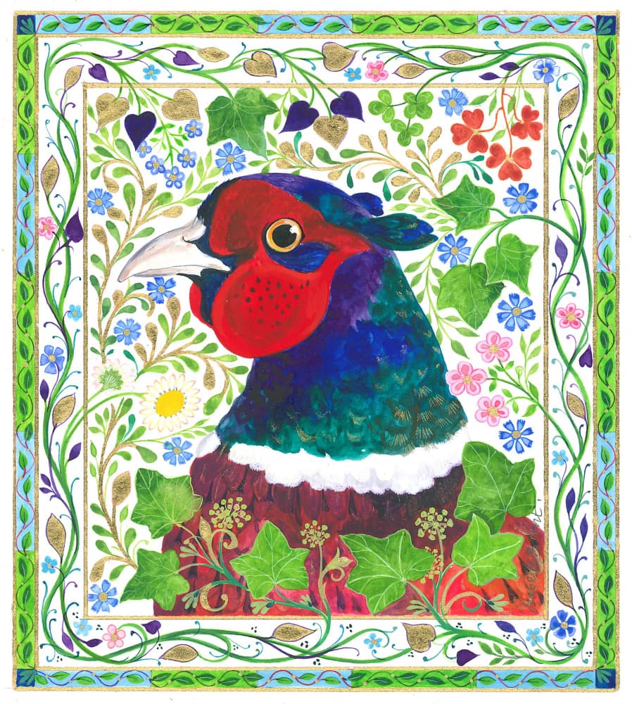 Colorful Pheasant by Isabelle Brent — canvas wall art
