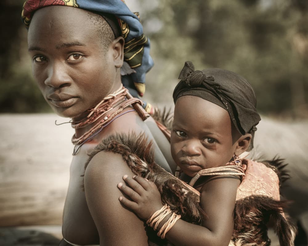African Mother and Child by Tori E Bohn — canvas wall art