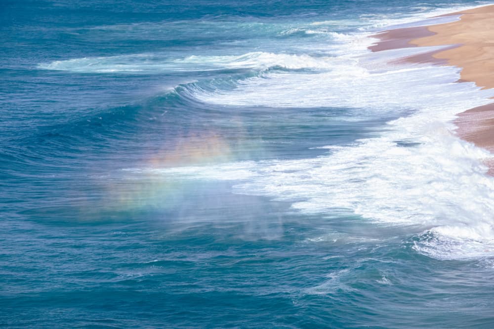 Rainbow Ocean Wave by Courtney Crane — canvas wall art