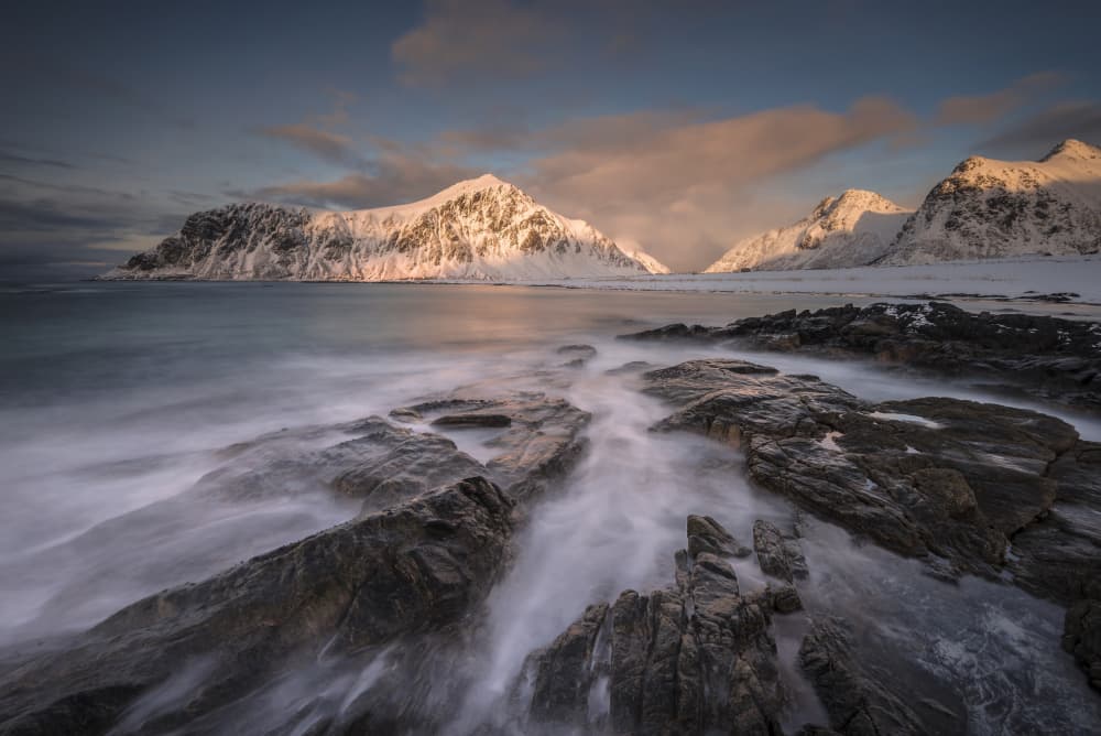 Winter Mountain Coast by Tom Meier — canvas wall art
