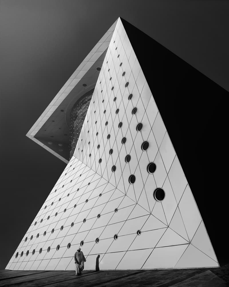 Modern Pyramid Structure by Ahmed Thabet — canvas wall art