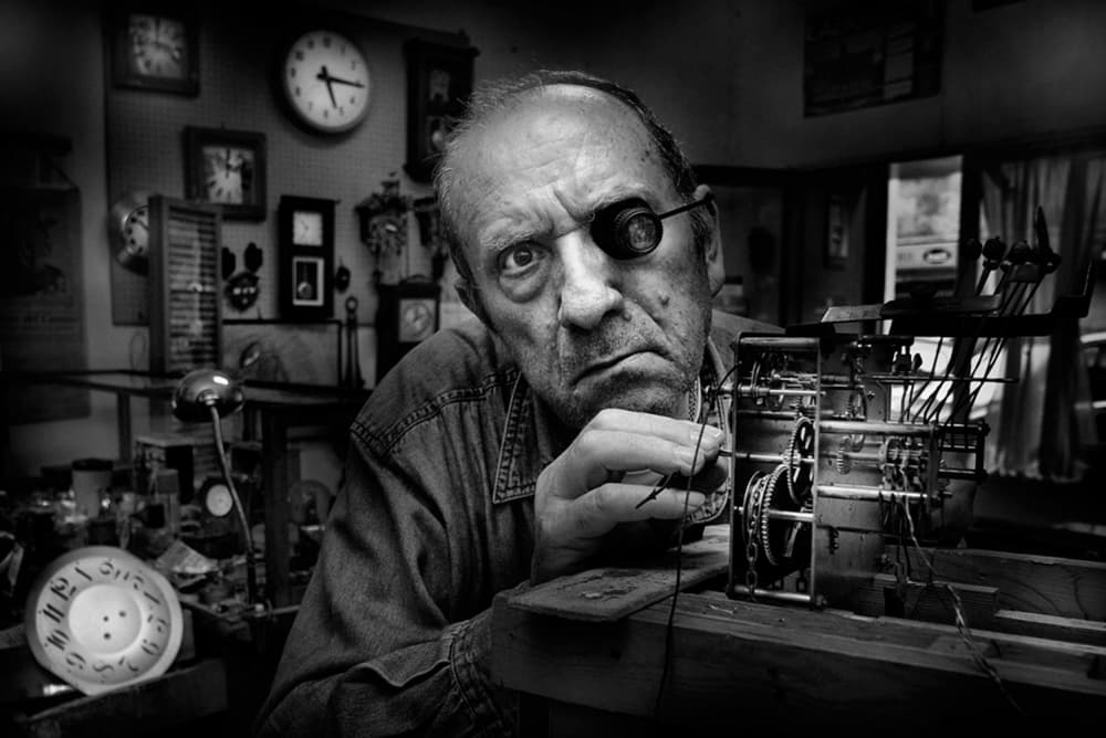 Watchmaker's Intense Focus by Antonio Grambone — canvas wall art